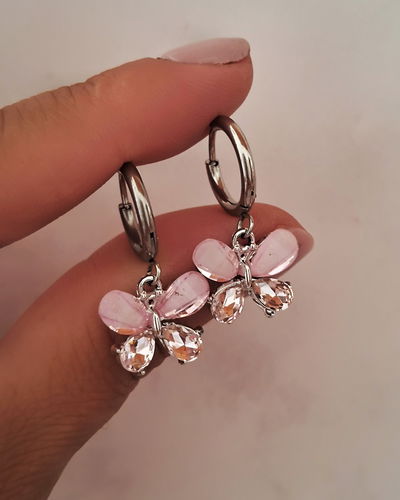 Argollas Monarch Gem Rosa Ac. Quirúrgico 