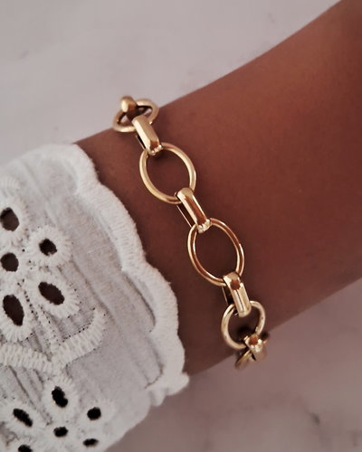 Pulsera Chain 18-3cm Ac. Dorado 