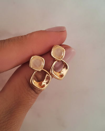 Aros Clair Rombo Ac. Dorado 