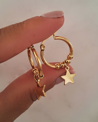 Argollas Iris Star Ac. Dorado 