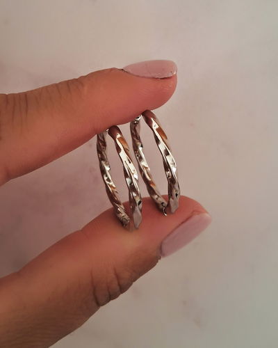 Argollas Torzadas 2,3cm Ac. Quirúrgico 