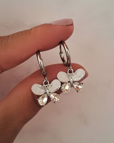 Argollas Monarch Gem Blanco Ac. Quirúrgico 