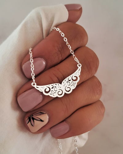 Collar Wings 40-5cm Ac. Blanco 