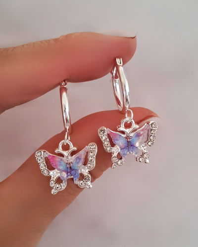 Argollas Flyve Lila Ac. Blanco 