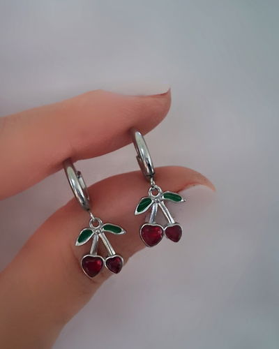 Argollas 8mm Cherry Love Ac. Quirúrgico 