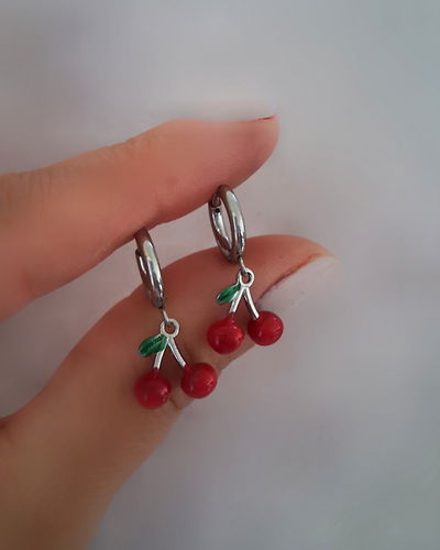 Argollas 8mm Cherry Ac. Quirúrgico 