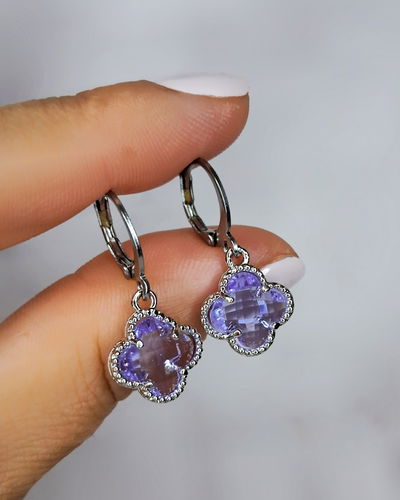 Argollas 10mm Trébol Lila Ac. Quirúrgico