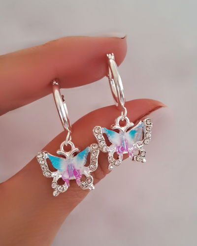 Argollas Flyve Turquesa Ac. Blanco 