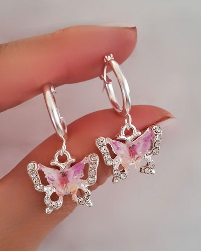 Argollas Flyve Rosa Ac. Blanco 