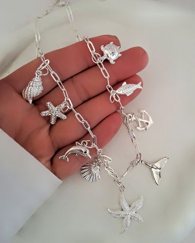 Collar Starfish 45-5cm Ac. Blanco 