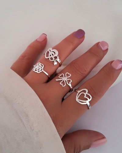Anillos Pack x4 Ac. Blanco 