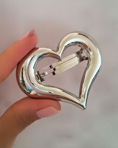 Hebilla Corazón Plateado 