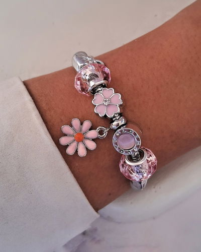 Pulsera Marga Rosa 18cm Ac. Quirúrgico 