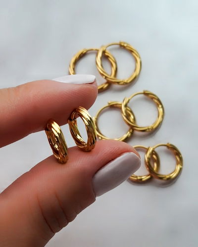 Argollas Torzadas (Elegir Medida) Ac. Dorado 