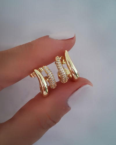 Aros Ondu Shine 1,3cm Ac. Dorado 