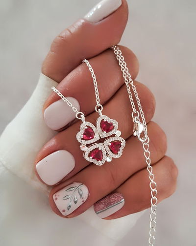 Collar Cleef Fucsia Imantado 45-5cm Ac. Blanco