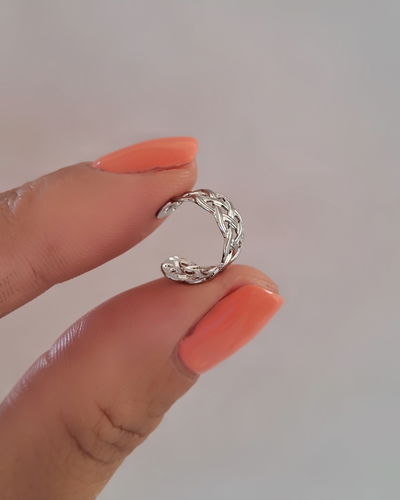 Earcuff Trenzado Ac. Quirúrgico 