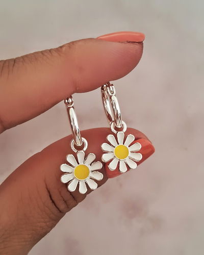 Argollas Shasta Petal Blanco Ac. Blanco 