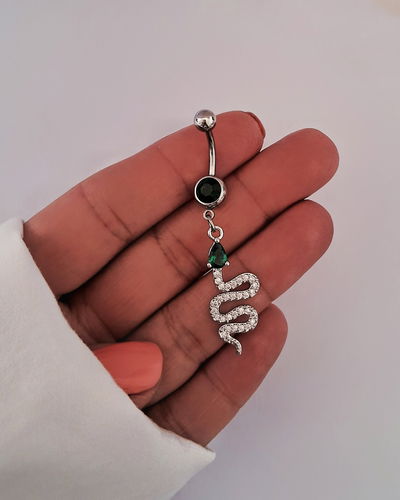 Aro Piercing Ombligo Cobra Ac. Quirúrgico