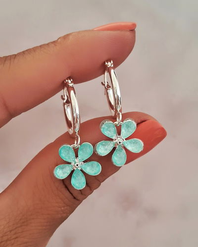 Argollas Fiore Aqua Ac. Blanco 