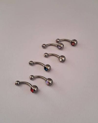 Aro Piercing Ombligo Búho Negro Ac. Quirúrgico