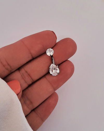 Aro Piercing Ombligo Gota Ac. Quirúrgico
