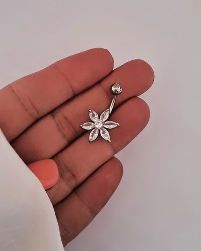 Aro Piercing Ombligo Flower Ac. Quirúrgico
