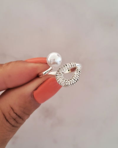 Anillo Sireana Regulable Ac. Blanco 
