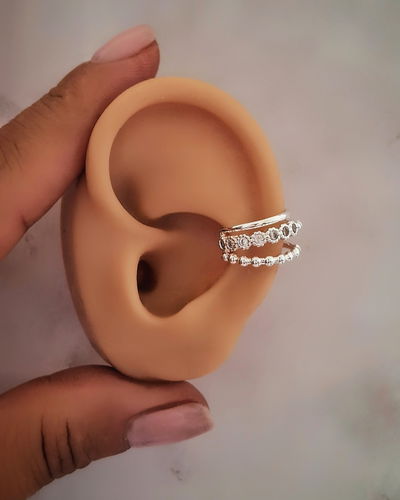 Earcuff Drack Glow Ac. Blanco 