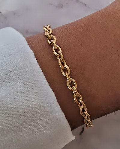 Pulsera Tiffany 18cm Ac. Dorado 