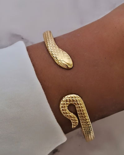 Pulsera Semi Esclava Snake Ac. Dorado 