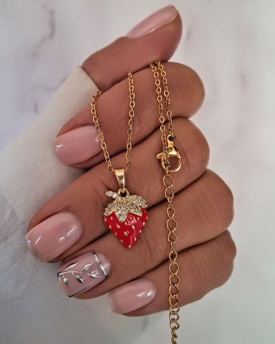 Collar Strawberry 45-5cm Ac. Dorado 