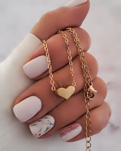 Collar Corazoncito 45-5cm Ac. Dorado 