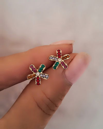 Aros Flower Ac. Dorado 