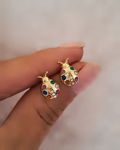 Aros Mariquita Ac. Dorado 