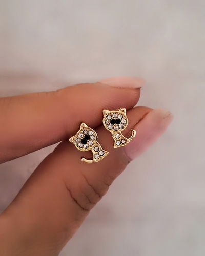 Aros Gatito Ac. Dorado 