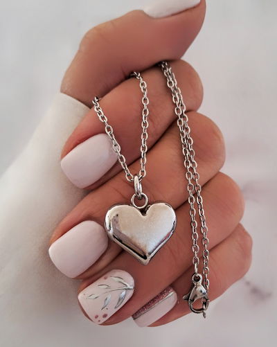 Collar Corazón Macizo 45cm Ac. Quirúrgico 