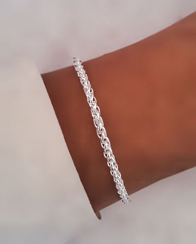 Pulsera Espiga 3x18cm Ac. Blanco 