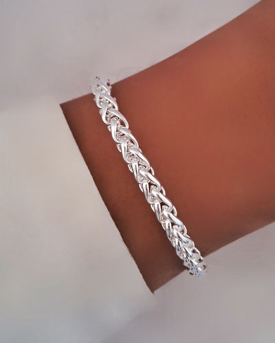 Pulsera Espiga 5x18cm Ac. Blanco 