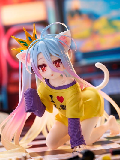 No Game No Life Desktop Cute Shiro (Cat Ear T-Shirt Ver.) FigurA