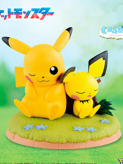 Pokémon - Pikachu & Pichu - Kutsurogi Time Figura