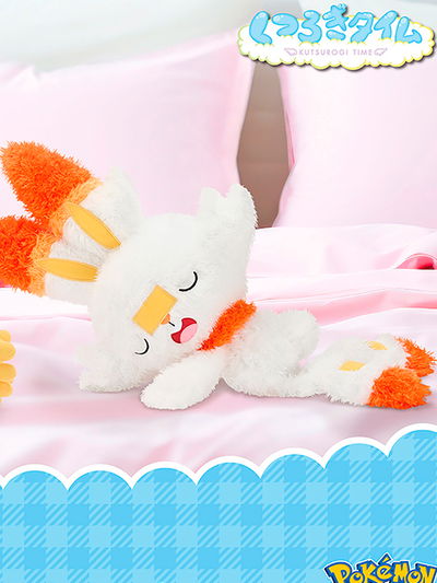 Peluche - Pokemon - Scorbunny - Mega Mofugutto Relax Time Plushie