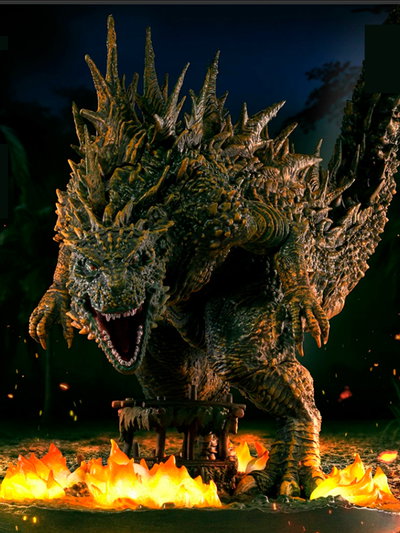 Godzilla Minus One Art Vignette Godzilla (Odo Island Attack Image Ver.)