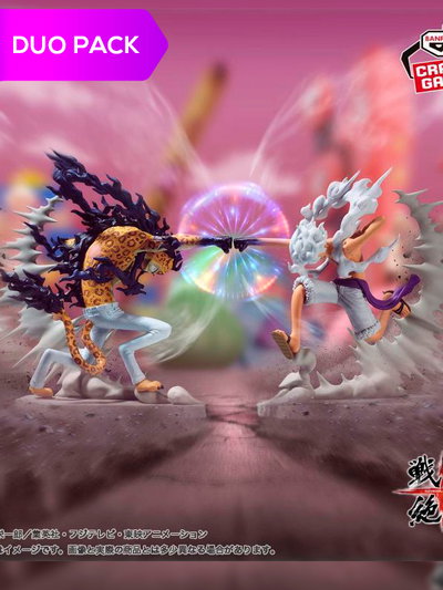One Piece Senozekkei Monkey D. Luffy (Gear 5) + Rob Lucci Leopard (Awakened Form)