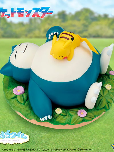 Pokemon - Pikachu ＋ Snorlax - Relaxing Time Figura