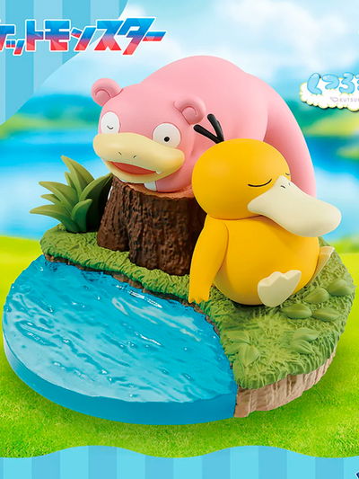 Pokemon Slowpoke ＋ Psyduck Relaxing Time Figure