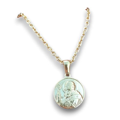 Medalla de San Benito | Dorada 1,5cm