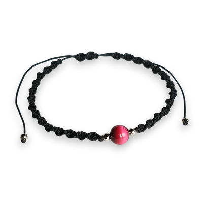 Pulsera Trenzada Ojo de Tigre Fucsia | Fuerza Interior