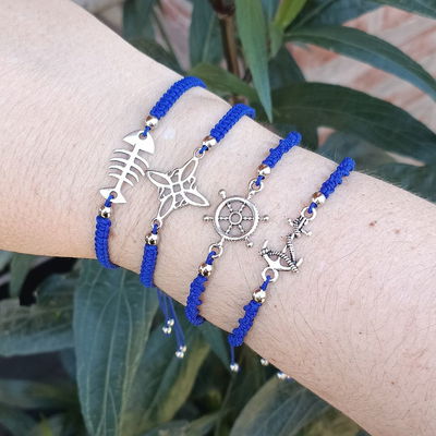 Pulsera Trenzada Azul – Protección, Intuición y Fluidez Energética