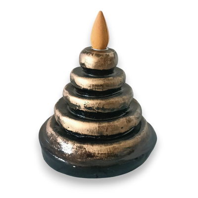 Fuente de Humo Piramidal Dorada 